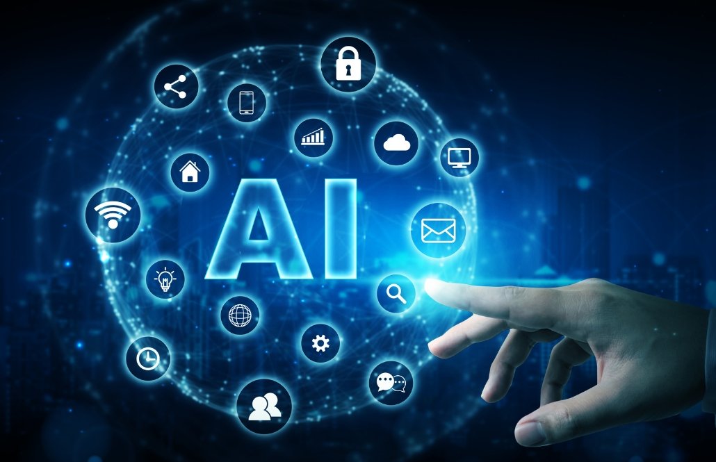 Professional team using an AI video generator to create business marketing content.